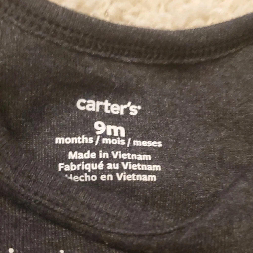 05 For $25 Carter's Center Of Daddy's Universe Gray Baby One Piece Size 9 Months